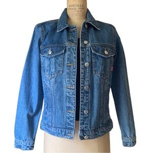 DCM Ladies Denim Jean Jacket Blue Size XS